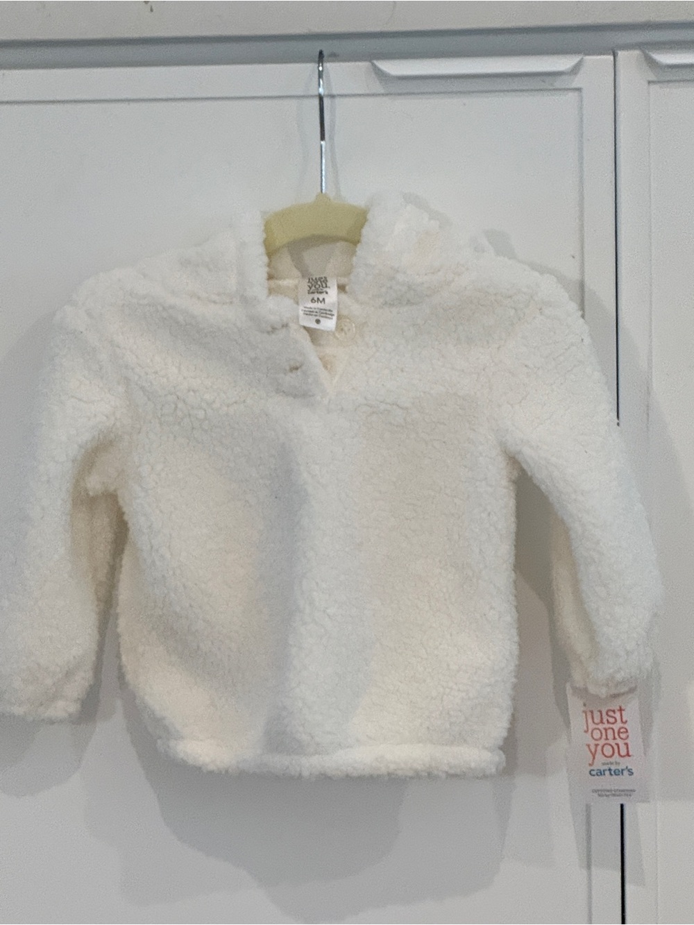 Carter's Cream Sherpa Hoodie Pullover for Baby